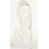 Прозрачная гелевая насадка с клиторальным отростком - 13 см. - Toyfa Basic - в Иваново купить с доставкой