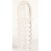 Прозрачная закрытая гелевая насадка - 13,5 см. - Toyfa Basic - в Иваново купить с доставкой