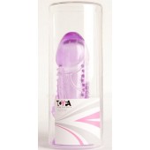 Фиолетовая гелевая насадка с шипами - 13 см. - Toyfa Basic - в Иваново купить с доставкой