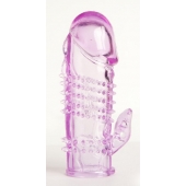 Фиолетовая насадка с коготком и шипами - 13 см. - Toyfa Basic - в Иваново купить с доставкой