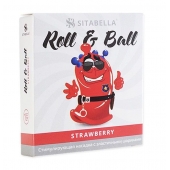 Стимулирующий презерватив-насадка Roll   Ball Strawberry - Sitabella - купить с доставкой в Иваново
