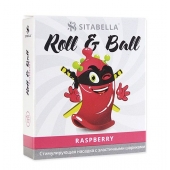 Стимулирующий презерватив-насадка Roll   Ball Raspberry - Sitabella - купить с доставкой в Иваново