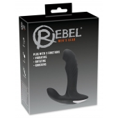 Черный вибромассажер простаты с функцией римминга Plug with Perineum Stimulator - 16,6 см. - Orion - в Иваново купить с доставкой