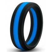 Черно-синее эрекционное кольцо Silicone Go Pro Cock Ring - Blush Novelties - в Иваново купить с доставкой