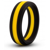 Черно-желтое силиконовое эрекционное кольцо Silicone Go Pro Cock Ring - Blush Novelties - в Иваново купить с доставкой