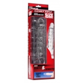 Прозразная закрытая насадка на пенис с поддержкой мошонки Clearly Ample Penis Enhancer - 22 см. - XR Brands - в Иваново купить с доставкой