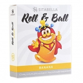Стимулирующий презерватив-насадка Roll   Ball Banana - Sitabella - купить с доставкой в Иваново