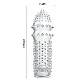 Закрытая прозрачная насадка Crystal sleeve - 14,2 см. - Erowoman-Eroman - в Иваново купить с доставкой