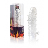Закрытая прозрачная рельефная насадка Crystal sleeve - 13 см. - Erowoman-Eroman - в Иваново купить с доставкой