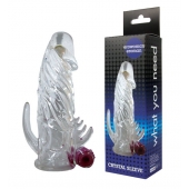 Закрытая прозрачная вибронасадка на пенис Crystal Sleeve Vibe - Erowoman-Eroman - в Иваново купить с доставкой