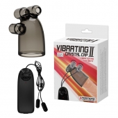 Дымчатая насадка-мастурбатор с вибрацией Vibrating Crystal Cap II - Baile - в Иваново купить с доставкой