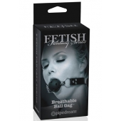 Черный кляп с дырочками Breathable Ball Gag - Pipedream - купить с доставкой в Иваново