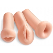 Комплект из 3 мастурбаторов All 3 Holes: вагина, анус, ротик - Pipedream - в Иваново купить с доставкой