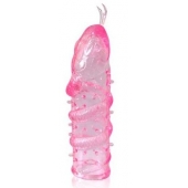 Закрытая рельефная насадка Crystal sleeve snakes в виде змеи с усиками - 14 см. - Erowoman-Eroman - в Иваново купить с доставкой