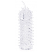 Закрытая рельефная насадка Crystal sleeve с усиками - 12 см. - Erowoman-Eroman - в Иваново купить с доставкой