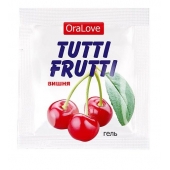 Пробник гель-смазки Tutti-frutti с вишнёвым вкусом - 4 гр. - Биоритм - купить с доставкой в Иваново
