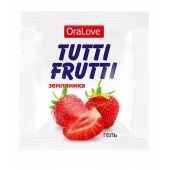 Пробник гель-смазки Tutti-frutti с земляничным вкусом - 4 гр. - Биоритм - купить с доставкой в Иваново