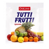 Пробник гель-смазки Tutti-frutti со вкусом тропических фруктов - 4 гр. - Биоритм - купить с доставкой в Иваново
