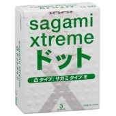 Презервативы Sagami Xtreme SUPER DOTS с точками - 3 шт. - Sagami - купить с доставкой в Иваново