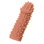 Телесная реалистичная насадка KOKOS Extreme Sleeve 07 с дополнительной стимуляцией - 12,7 см. - KOKOS - в Иваново купить с доставкой