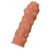 Телесная реалистичная насадка KOKOS Extreme Sleeve 11 с дополнительной стимуляцией - 12,7 см. - KOKOS - в Иваново купить с доставкой