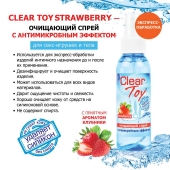 Очищающий спрей для игрушек CLEAR TOY Strawberry - 100 мл. - Биоритм - купить с доставкой в Иваново