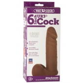 Насадка-мулат для трусиков Vac-U-Lock 6  ULTRASKYN Cock - 17,3 см. - Doc Johnson - купить с доставкой в Иваново