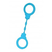 Голубые силиконовые наручники A-Toys без ключа - A-toys - купить с доставкой в Иваново