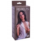 Коричневый поводок и чокер с кольцом Sofi - Rebelts - купить с доставкой в Иваново