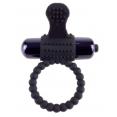 Черное эрекционное виброкольцо Vibrating Silicone Super Ring - Pipedream - в Иваново купить с доставкой