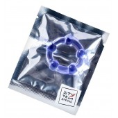 Фиолетовое эрекционное кольцо на пенис с бусинами - Штучки-дрючки - в Иваново купить с доставкой