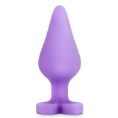Фиолетовая анальная пробка Naughty Candy Heart Do Me Now - 8,9 см. - Blush Novelties - купить с доставкой в Иваново