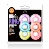 Набор из 6 эрекционных колец King of the Ring - Blush Novelties - в Иваново купить с доставкой
