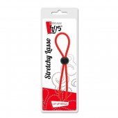 Красное эрекционное лассо с одной бусиной-утяжкой STRETCHY THIN LASSO - Dream Toys - в Иваново купить с доставкой