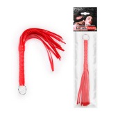 Красная плеть с рукоятью в оплетке - 28 см. - Notabu - купить с доставкой в Иваново