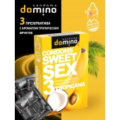 Презервативы для орального секса DOMINO Sweet Sex с ароматом тропических фруктов - 3 шт. - Domino - купить с доставкой в Иваново