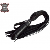 Черная плеть  Ковбой  с ручкой-фаллосом - 55 см. - Sitabella - купить с доставкой в Иваново