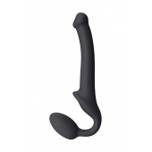 Черный безремневой страпон Silicone Bendable Strap-On S - Strap-on-me - купить с доставкой в Иваново