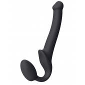 Черный безремневой страпон Silicone Bendable Strap-On S - Strap-on-me - купить с доставкой в Иваново