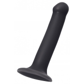 Черный фаллос на присоске Silicone Bendable Dildo M - 18 см. - Strap-on-me - купить с доставкой в Иваново