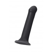 Черный фаллос на присоске Silicone Bendable Dildo L - 19 см. - Strap-on-me - купить с доставкой в Иваново