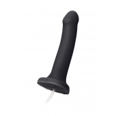 Черный фаллос с имитацией эякуляции Silicon Cum Dildo L - 19,6 см. - Strap-on-me - купить с доставкой в Иваново