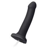 Черный фаллос с имитацией эякуляции Silicon Cum Dildo L - 19,6 см. - Strap-on-me - купить с доставкой в Иваново
