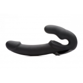 Черный безремневой страпон Urge Silicone Strap On с пультом ДУ - 24 см. - XR Brands - купить с доставкой в Иваново