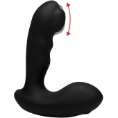 Черный стимулятор простаты Alpha-Pro 7X P-Milker Silicone Prostate Stimulator with Milking Bead - XR Brands - в Иваново купить с доставкой