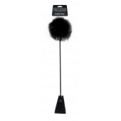 Черный стек Feather Crop с пуховкой на конце - 53,3 см. - Pipedream - купить с доставкой в Иваново