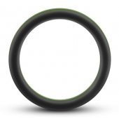 Черно-зеленое эрекционное кольцо Silicone Go Pro Cock Ring - Blush Novelties - в Иваново купить с доставкой