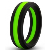 Черно-зеленое эрекционное кольцо Silicone Go Pro Cock Ring - Blush Novelties - в Иваново купить с доставкой