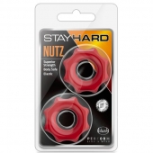 Набор из 2 красных фигурных эрекционных колец NUTZ - Blush Novelties - в Иваново купить с доставкой
