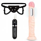 Регулируемые трусики с вибрирующей насадкой - 21 см. - Lux Fetish - купить с доставкой в Иваново